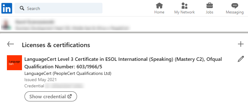 LanguageCert IESOL LinkedIn