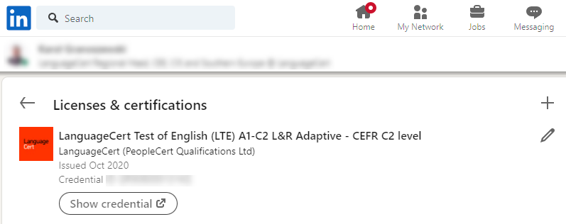 LanguageCert LTE LinkedIn