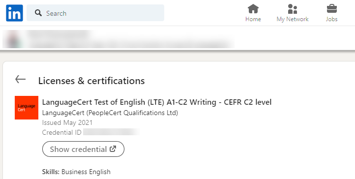 LanguageCert LTE LinkedIn